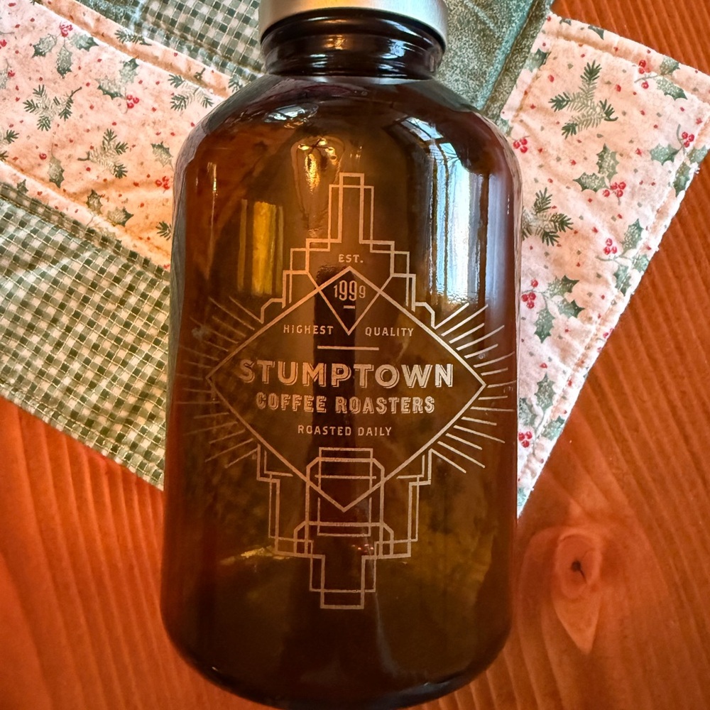 Stumptown Coffee Roasters Amber Glass Bottle